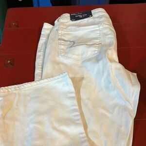 American Eagle Outfitters Women's Boot Cut Jeans - Cream